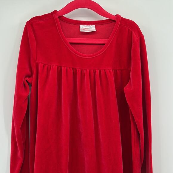 Hanna Andersson long sleeve velvet dress - 8 - Red - Picture 4 of 7